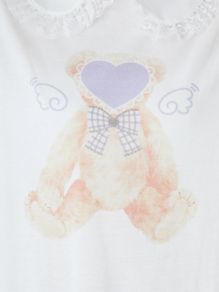 ハートくまプリントBigTe - Ank Rouge(アンクルージュ)のTシャツ