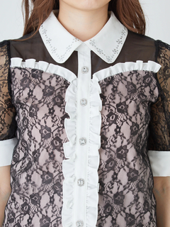 キラキラモチーフレースTOPS