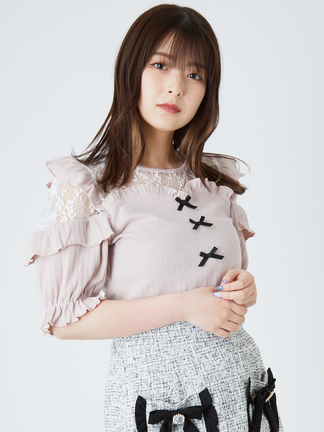 新品☆4L♪フェミニントップスまとめて♪後ろリボンやearthも〇L155 3つリボンTOPS - Ank Rouge(アンクルージュ)のTシャツ