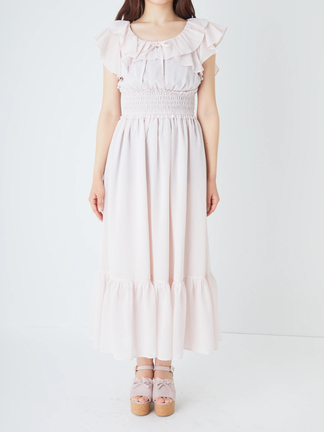 定価１万円 ミルクティー♡ブロックチェックティアードロングワンピース 64261300957_C_1.jpg