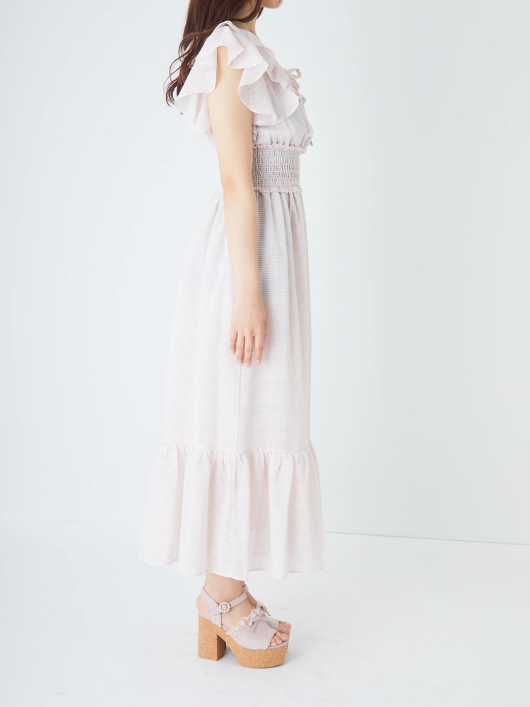 シアーチェックティアードロングOP - Ank Rouge(アンクルージュ)の