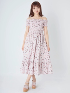 CherryシャーリングロングOP