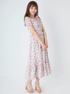 CherryシャーリングロングOP