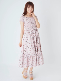 CherryシャーリングロングOP