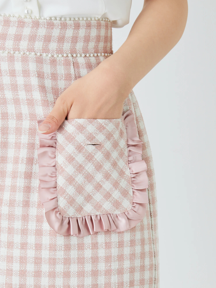 aochan♡sheller♡美品　vividチェックツイードキュロット ギンガムツイードSK - Ank Rouge(アンクルージュ)のスカート