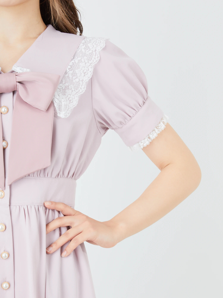 セーラーパフワンピース セーラーパフワンピース【期間限定価格】 | outlet | axes femme