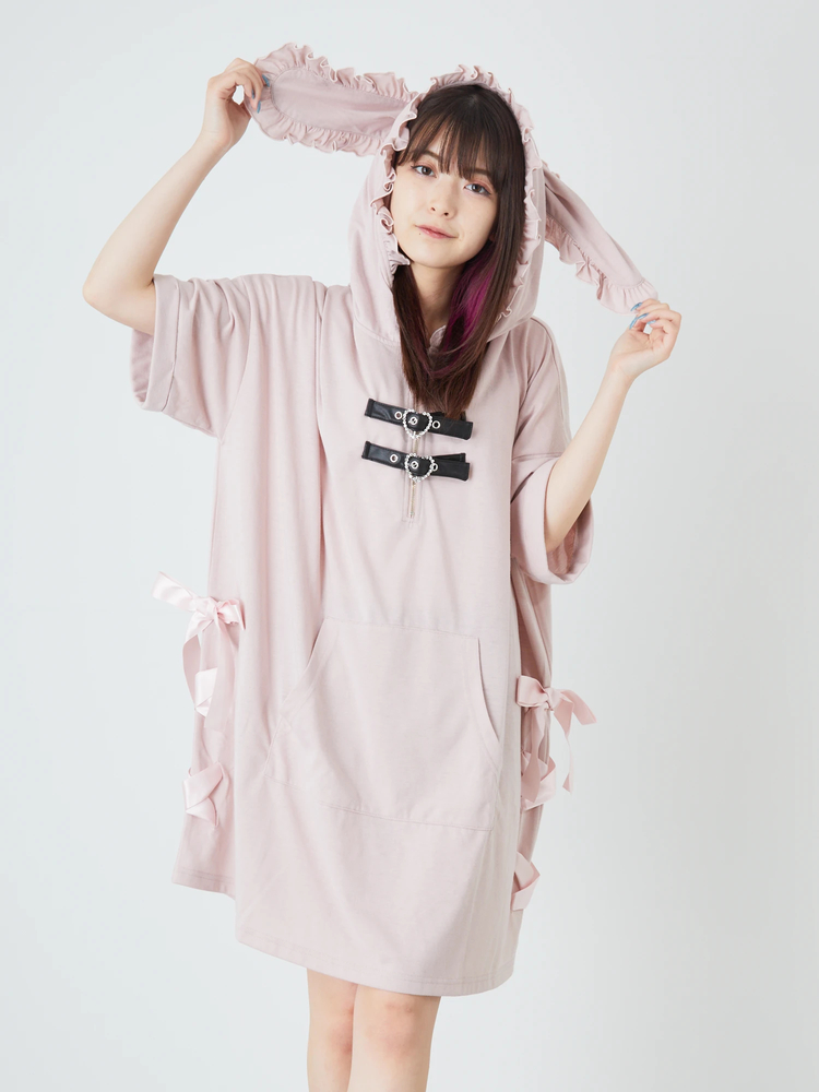 ハートバックルうさみみパーカー - Ank Rouge(アンクルージュ)の