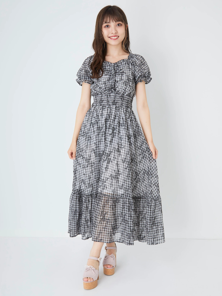 エンブロイダリーチェックワンピース グレースコンチネンタル】エン