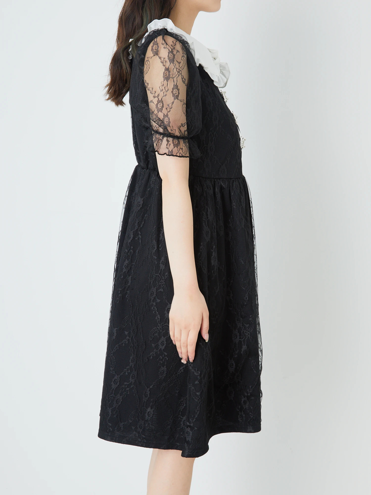 【希少】Yves Saint Laurent チャイナ服 レース トップス トップス レース レーストップス[品番：ZI000008435]｜IRADOWL