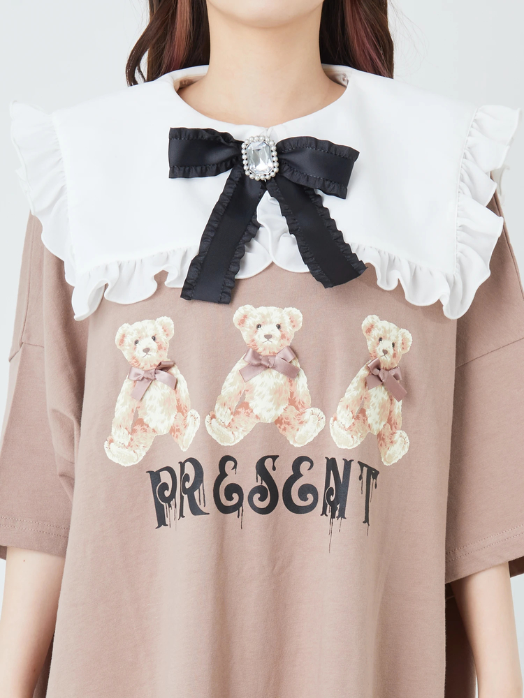 くまちゃんプリントBigTe - Ank Rouge(アンクルージュ)のTシャツ