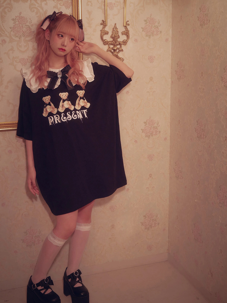 くまちゃんプリントBigTe - Ank Rouge(アンクルージュ)のTシャツ