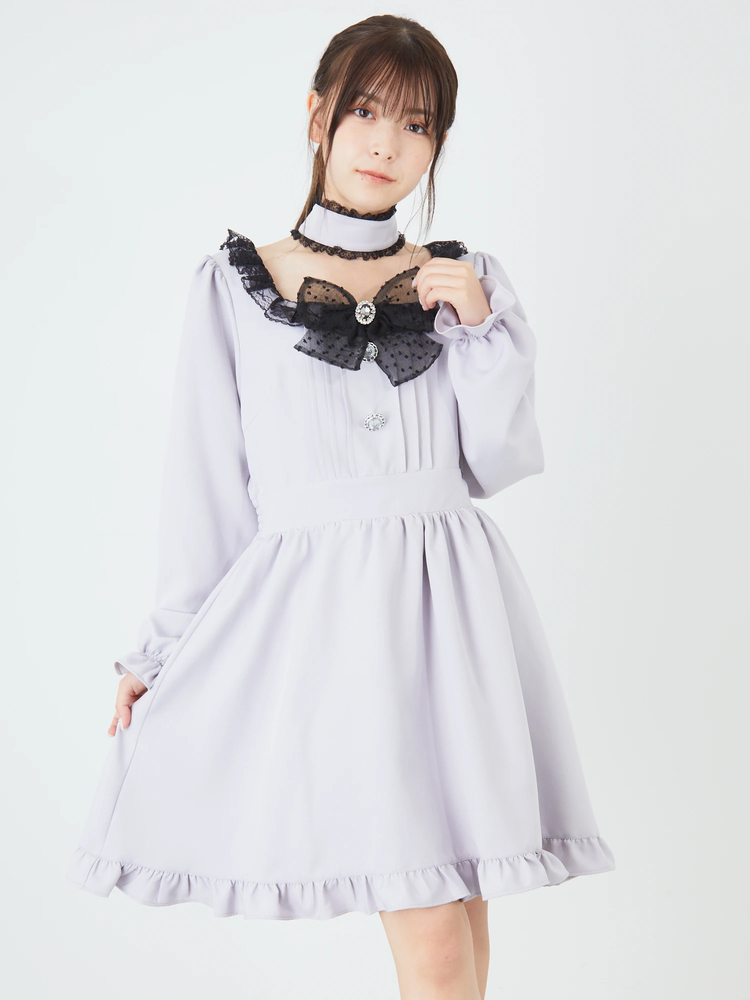 pium チョーカーフリルドーリーワンピース ブラック チョーカーフリルドーリーワンピース – pium