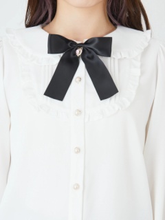 ハートビジューリボンブラウス Ank Rouge アンクルージュ のシャツ ブラウス ファッション通販 Ailand アイランド ハートビジューリボンブラウス Ank Rouge アンクルージュ のシャツ ブラウス ファッション通販 Ailand アイランド