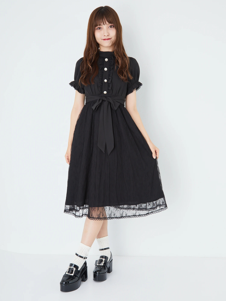 evelyn チェックカットOP チャコール　エブリン ワンピース evelyn チェックフィットOP エブリン ワンピース チャコール