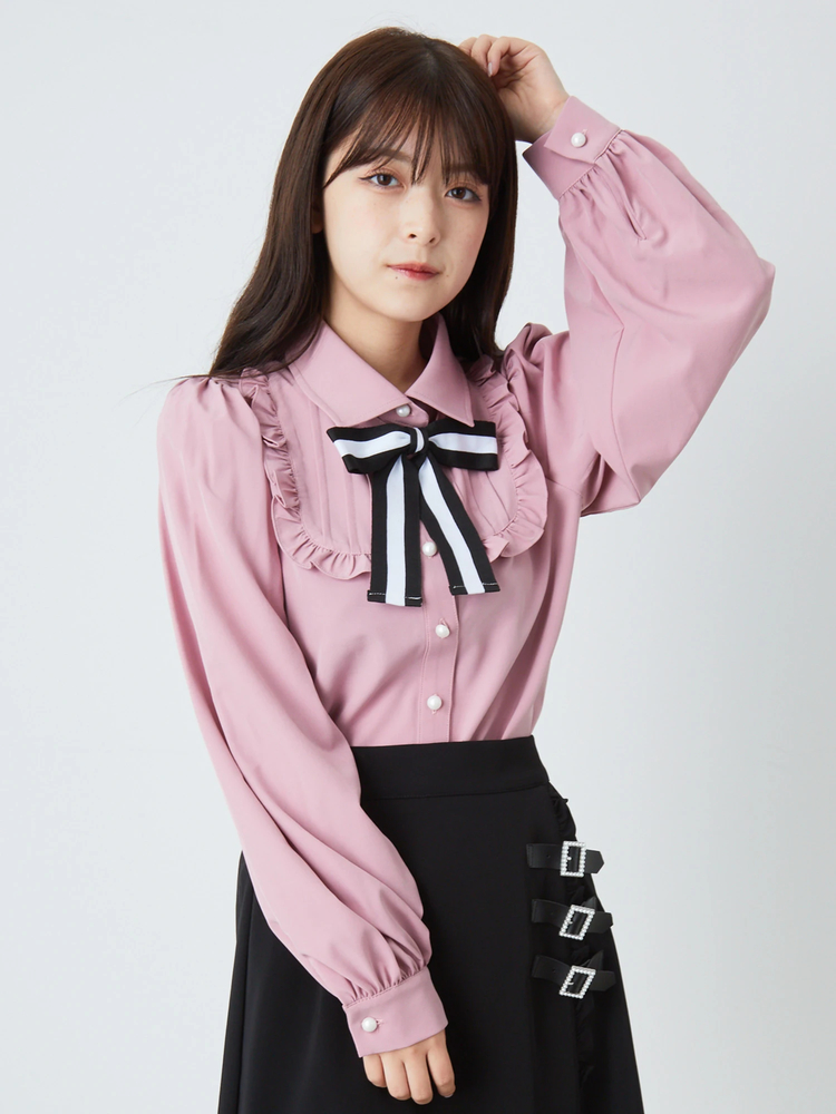 配色リボンブラウス - Ank Rouge(アンクルージュ)のシャツ・ブラウス