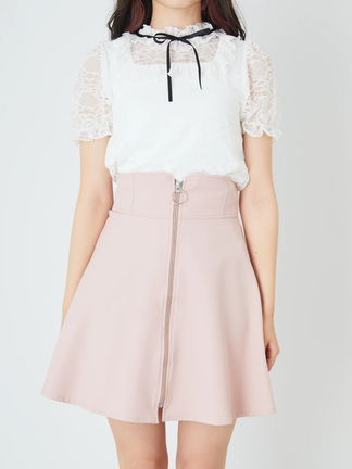 フロントZIPサスペンダーフレアスカート - Ank Rouge(アンクルージュ