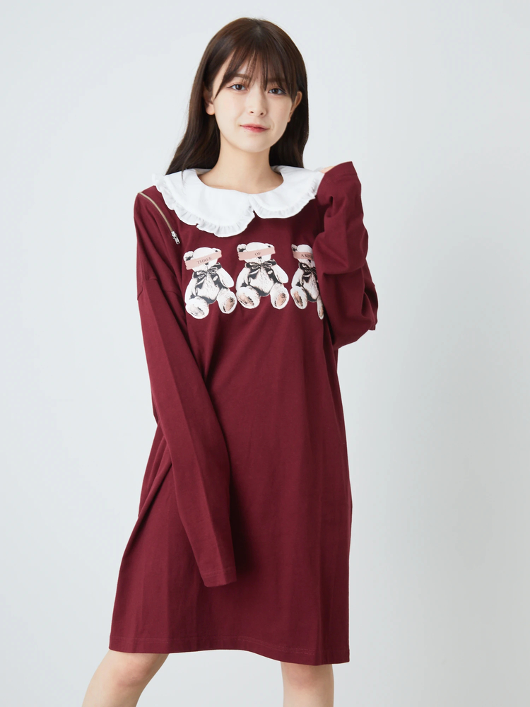 Ank Rouge ロングTシャツ クマ くまちゃんレイヤードBigロンTe - Ank Rouge(アンクルージュ)のT