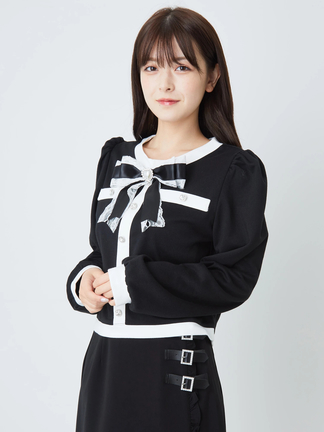 配色LADYカーデTOPS - Ank Rouge(アンクルージュ)のTシャツ