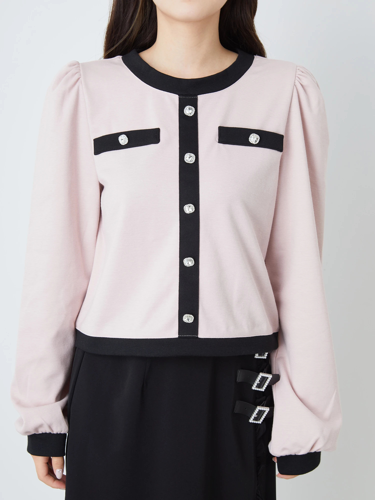 配色LADYカーデTOPS - Ank Rouge(アンクルージュ)のTシャツ