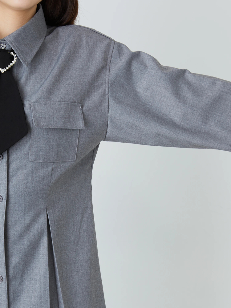 ネクタイシャツワンピース - Ank Rouge(アンクルージュ)のシャツ ネクタイシャツワンピース - Ank Rouge(アンクルージュ)のシャツ