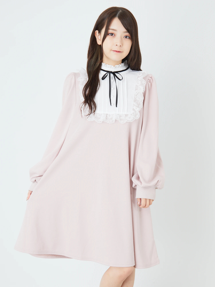 希少✨ANDREW MARK 切り替えワンピース　セットアップ　総柄　羊革 osharewalker ロング ワンピース レディース シャツワンピース