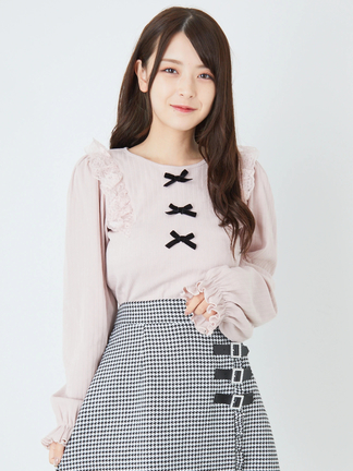 肩フリルTOPS - Ank Rouge(アンクルージュ)のTシャツ