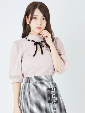 ハートあきテレコTOPS - Ank Rouge(アンクルージュ)のTシャツ
