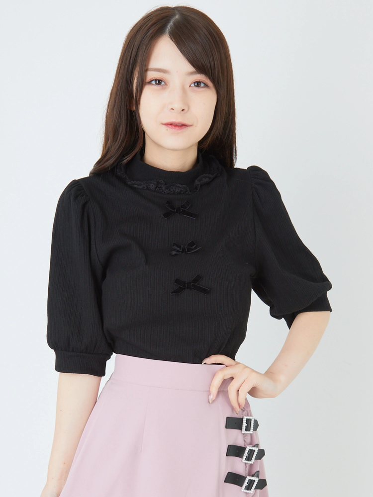 3つリボンテレコTOPS - Ank Rouge(アンクルージュ)のTシャツ