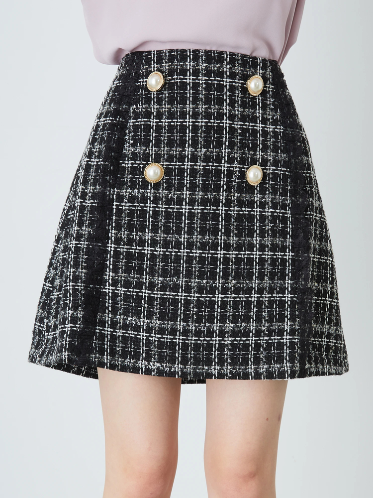 レースツイードスカート - Ank Rouge(アンクルージュ)のスカート