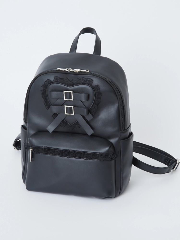 ハートリボン合皮リュック - Ank Rouge(アンクルージュ)のリュック