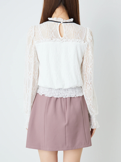 フリルネックレースTOPS
