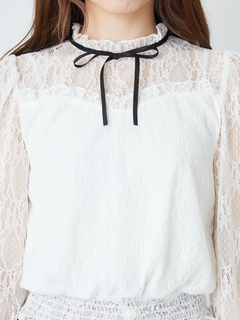 フリルネックレースTOPS