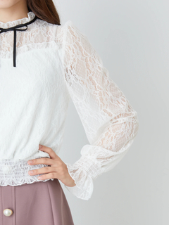 フリルネックレースTOPS