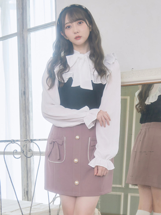 パールトリムリボンポケットSK - Ank Rouge(アンクルージュ)の