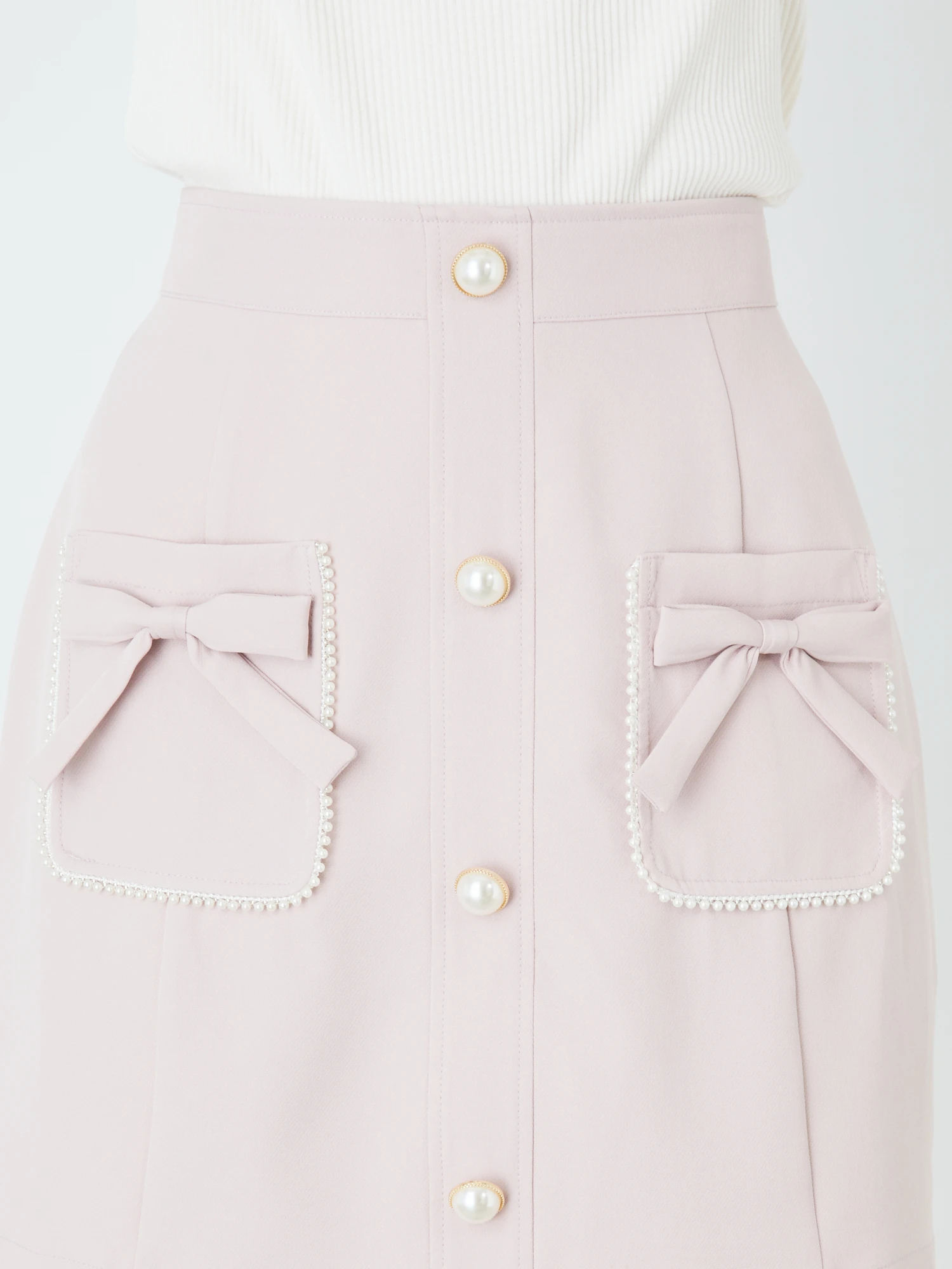 パールトリムリボンポケットSK - Ank Rouge(アンクルージュ)のスカート 
