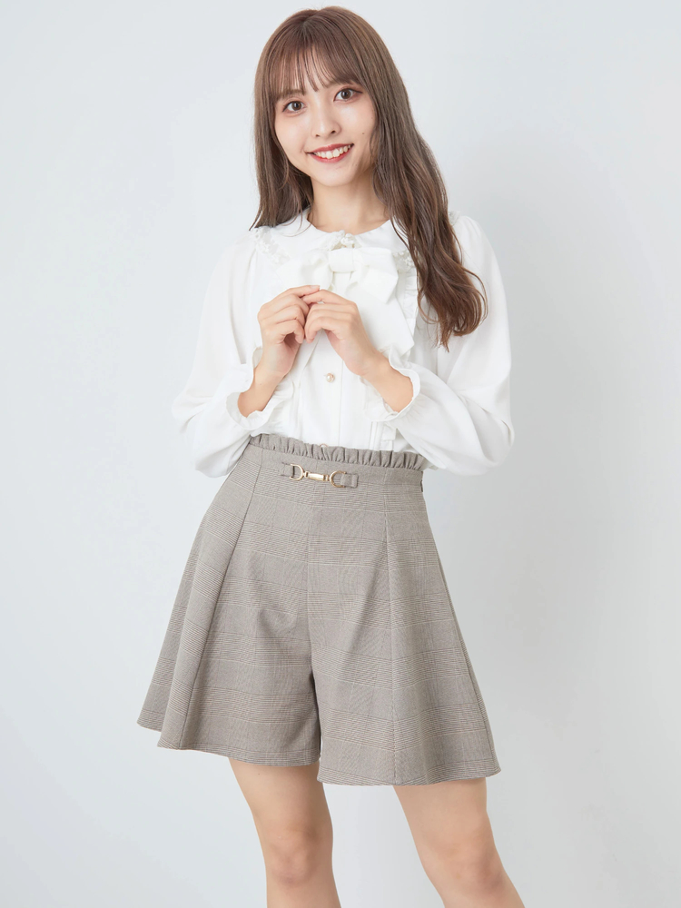 新品未使用 anuans キュロット MEDIUM ベージュ レディース ビットフレアーキュロット - Ank Rouge(アンクルージュ)のショート