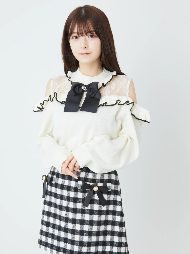 新品未開封　アンクルージュ　ニット シアー切り替えモノグラムニット - Ank Rouge(アンクルージュ)の