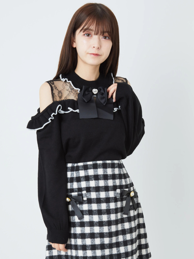 新品未開封　アンクルージュ　ニット レース切り替えニット - Ank Rouge(アンクルージュ)のニット