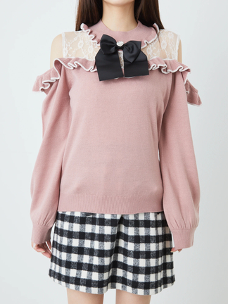 新品未開封　アンクルージュ　ニット レース切り替えニット - Ank Rouge(アンクルージュ)のニット
