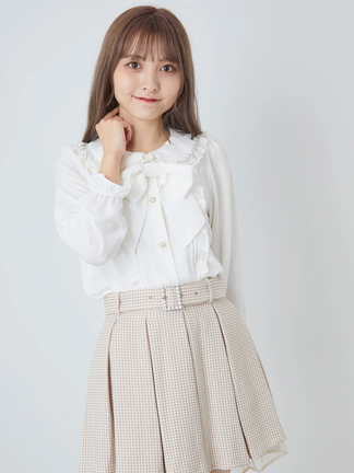 トゥモローランド　アイボリー長袖ブラウス リボン付 楽天市場】リボン ブラウス（ブランドトゥモローランド
