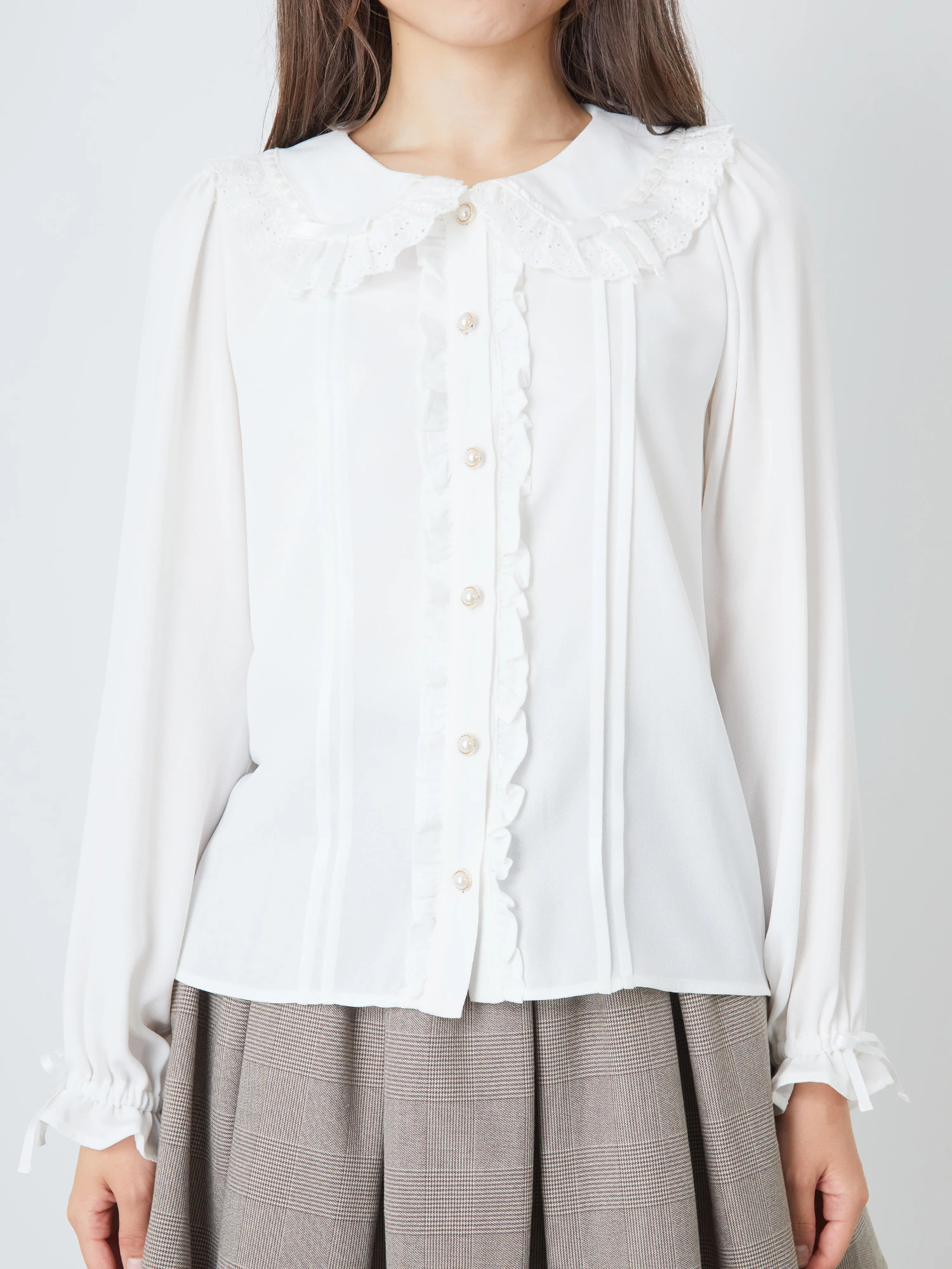 Ank Rouge（アンクルージュ）の「ハシゴリボンフリルカラーパフ
