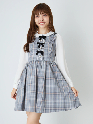 フロントリボンチェックOP - Ank Rouge(アンクルージュ)のワンピース