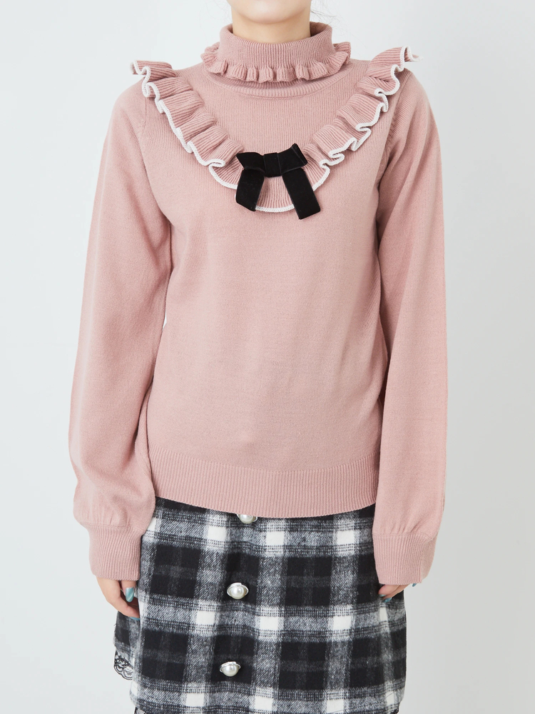 スクエアヨークフリルニット　ホワイト スクエアヨークフリルニット ｜ LIZ LISA（リズリサ）公式通販