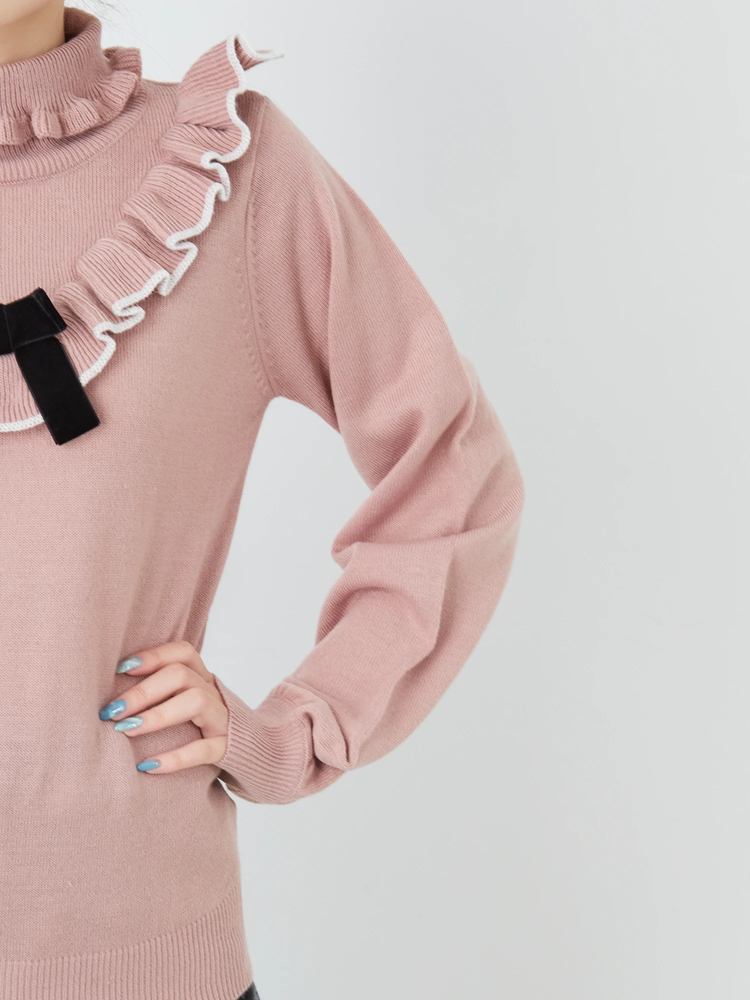 スクエアヨークフリルニット　ホワイト スクエアヨークフリルニット ｜ LIZ LISA（リズリサ）公式通販