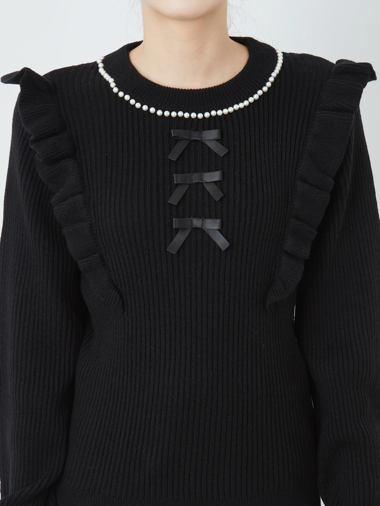 3つリボンニット - Ank Rouge(アンクルージュ)のTシャツ・カットソー