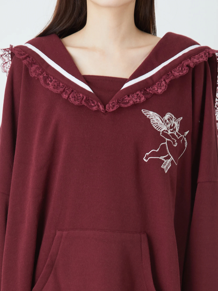 【410】新品　イレーヴ　コットンリブビッグプルオーバー　1 ピンク セーラープルオーバー - Ank Rouge(アンクルージュ)のTシャツ