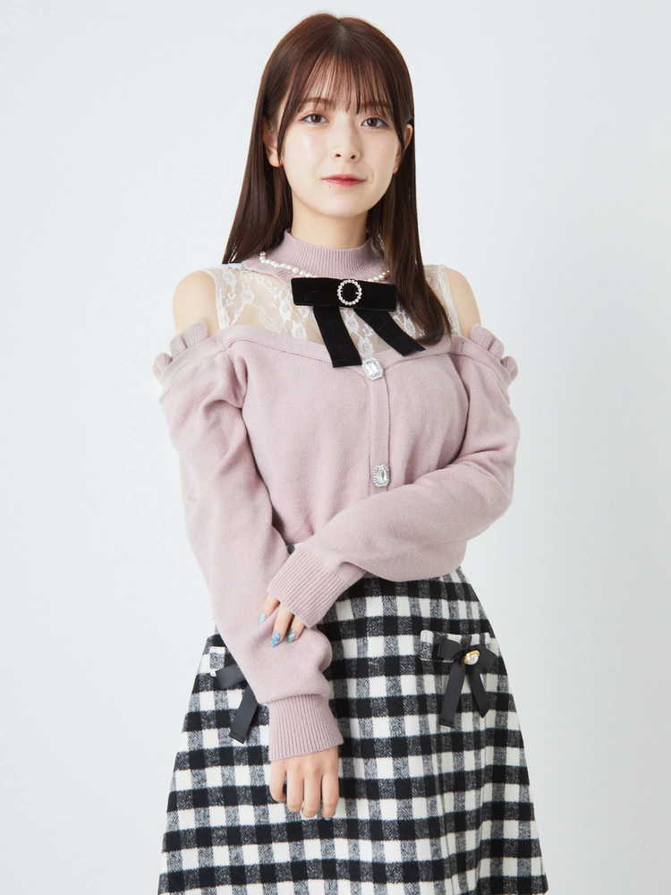 y/m | オフショルダー半袖トップス (ニット ) |SHEL'TTER WEBSTORE