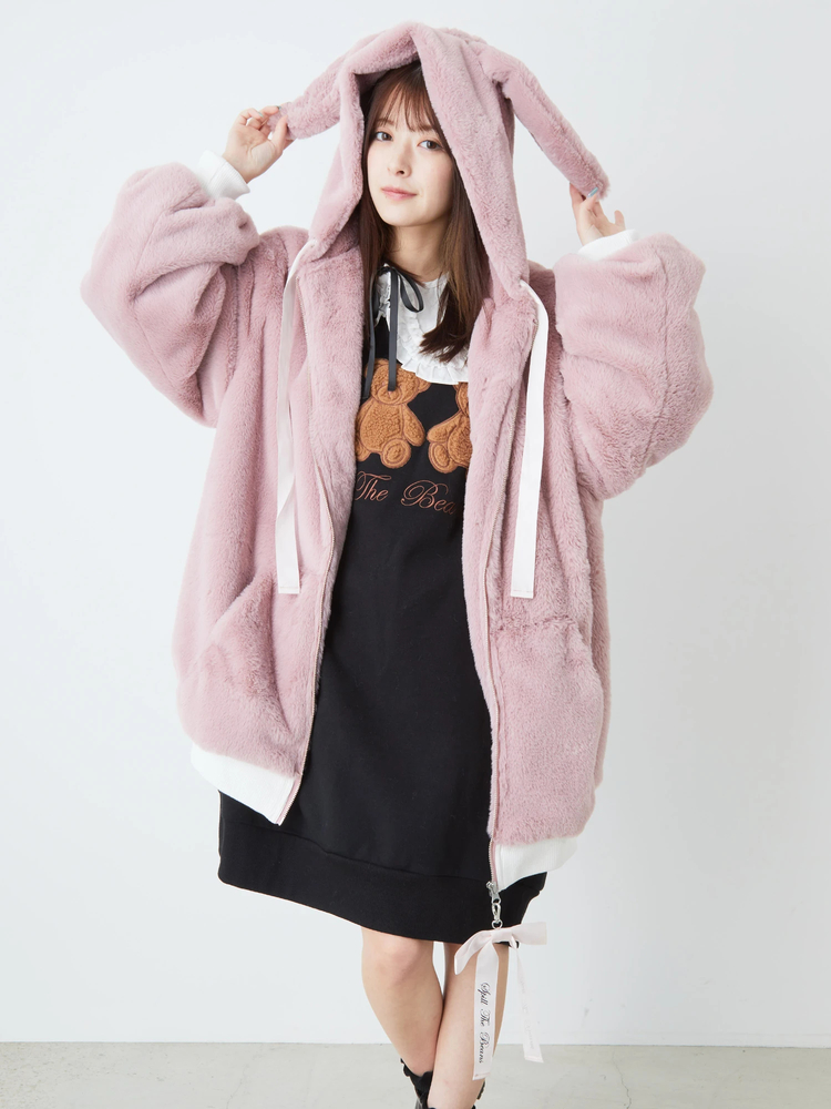 MILK ミルク ピンクサテン 襟ファー ショート丈 スカジャン N230 SS】UNISEX カラーバイザー ピンク 071779896