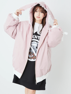 スピンドルロゴリボンうさちゃんブルゾン
