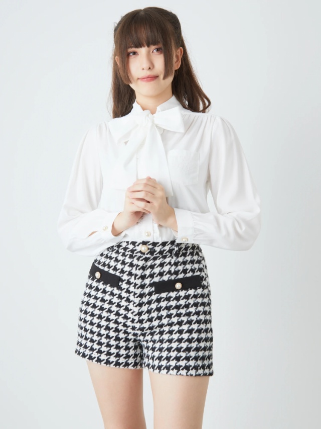 千鳥柄ショートパンツ - Ank Rouge(アンクルージュ)のショートパンツ 